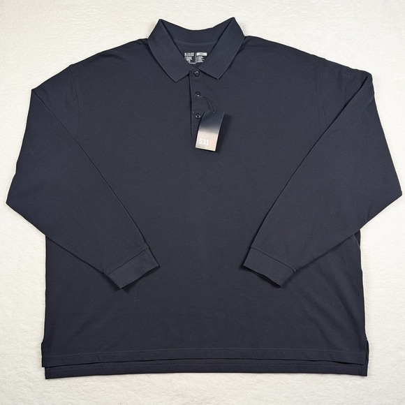 5.11 Tactical Polo Shirt Mens 3XL Dark Navy Professional L/S Uniform Military - Picture 2 of 11